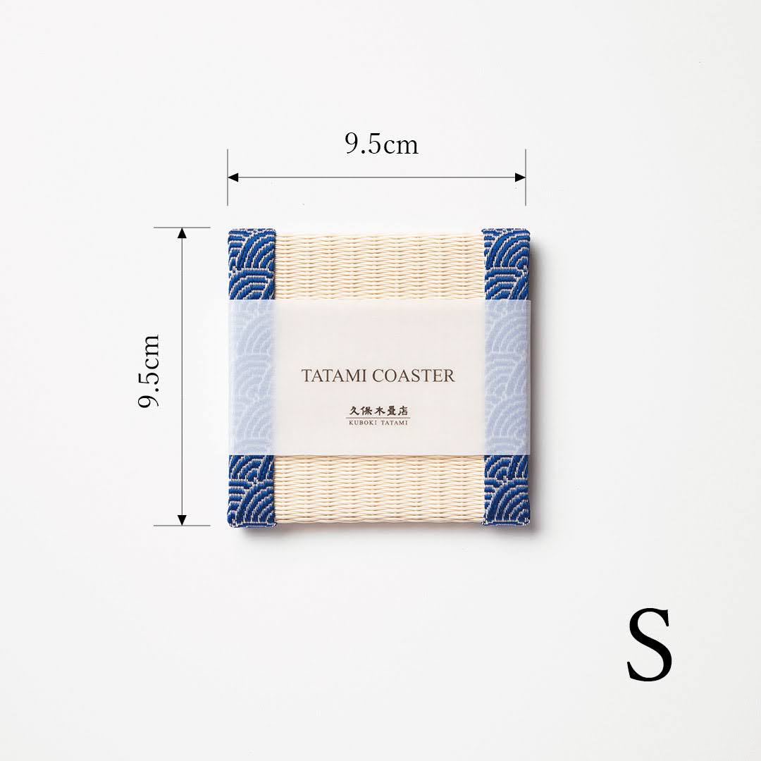 C054 - Tatami Coaster, Seigaiha (Blue)