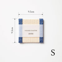 C054 - Tatami Coaster, Seigaiha (Blue)
