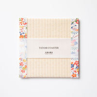 C061 - Tatami Coaster Kaga Yuzen (White)