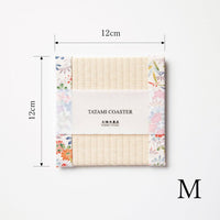 C061 - Tatami Coaster Kaga Yuzen (White)
