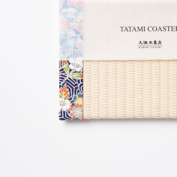 C062 - Tatami Coaster Kaga Yuzen (Navy)