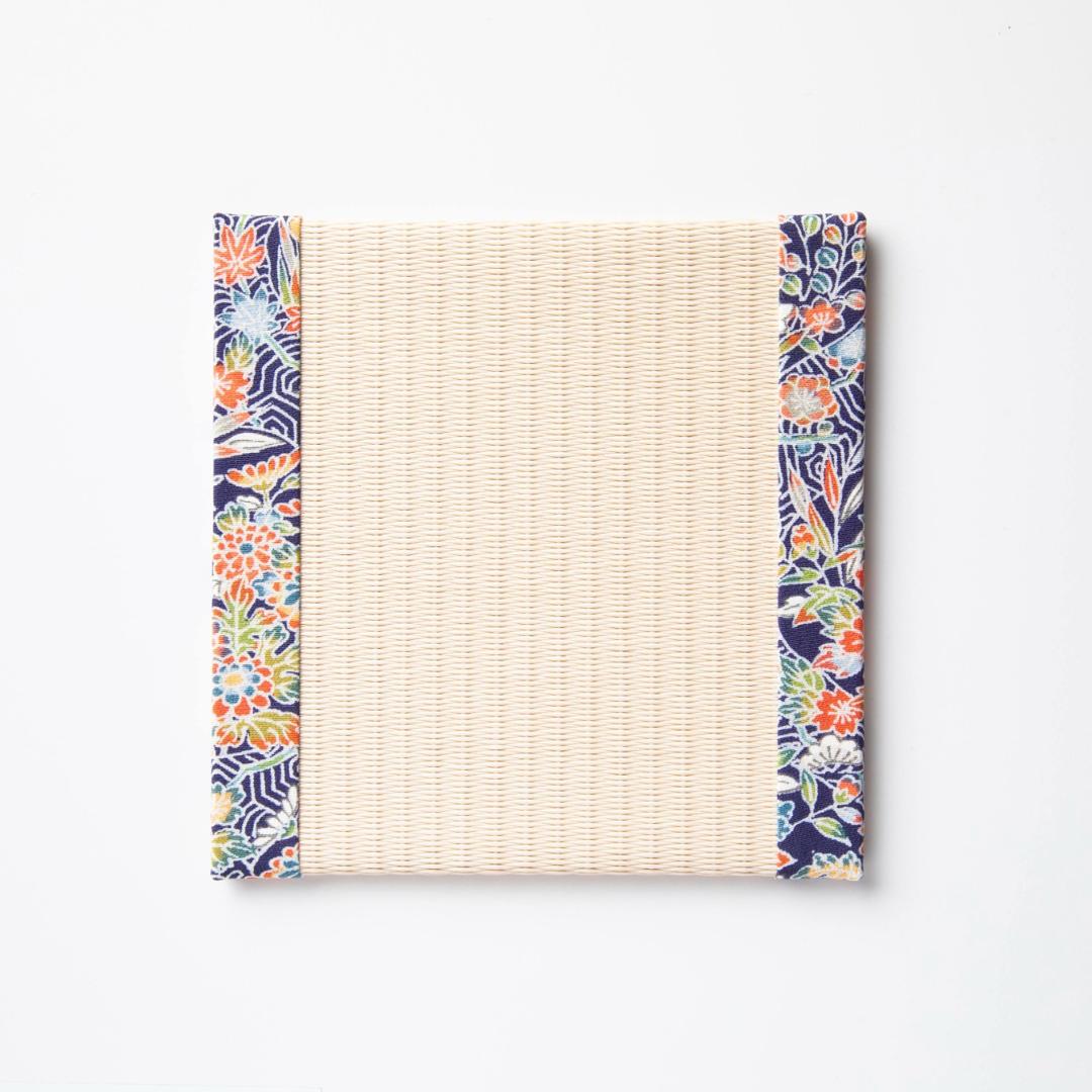 C062 - Tatami Coaster Kaga Yuzen (Navy)