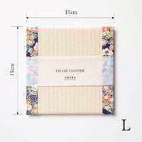 C062 - Tatami Coaster Kaga Yuzen (Navy)