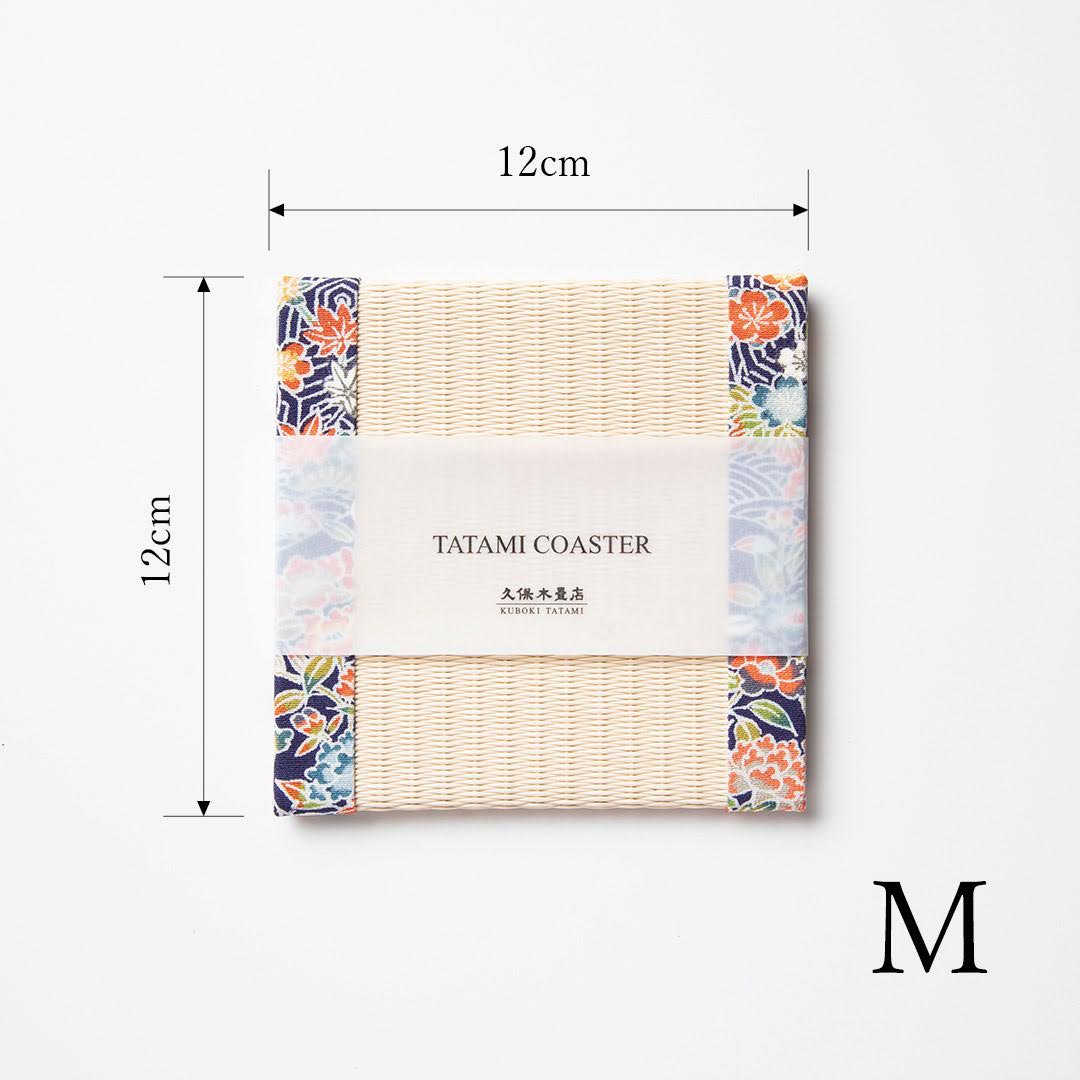C062 - Tatami Coaster Kaga Yuzen (Navy)