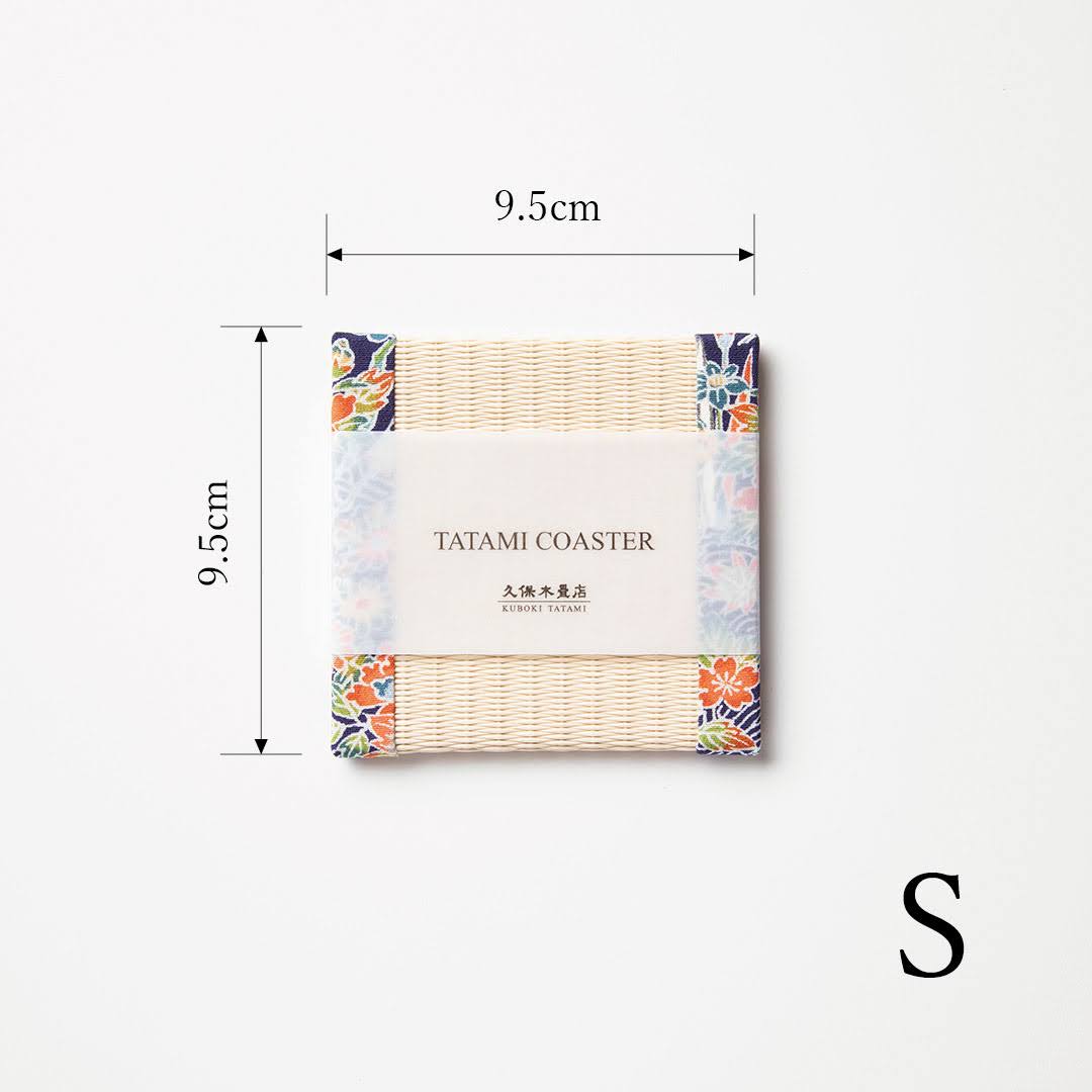 C062 - Tatami Coaster Kaga Yuzen (Navy)