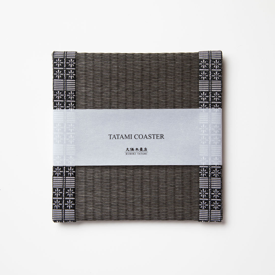 C103 - Tatami Coaster, Charcoal (Grid)