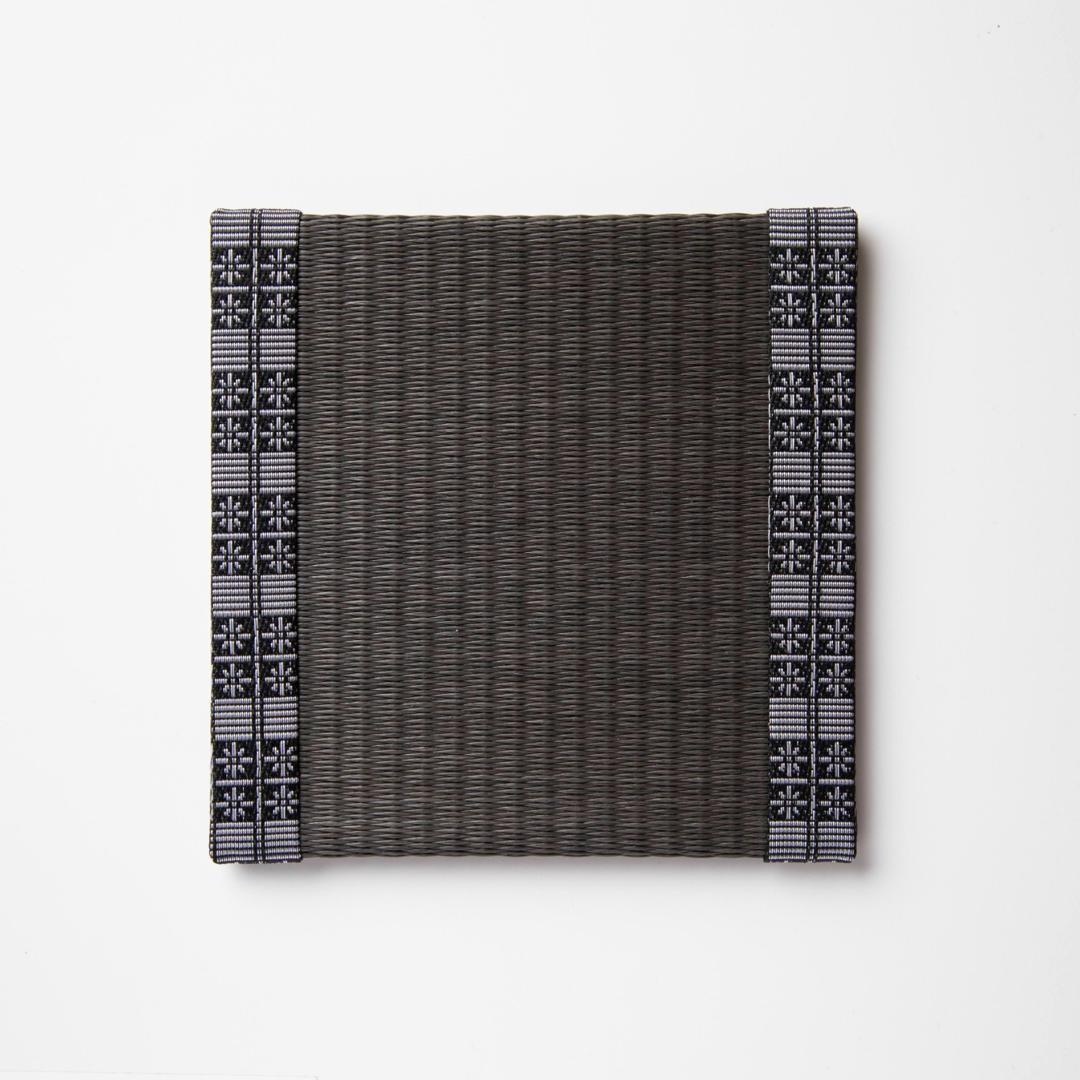C103 - Tatami Coaster, Charcoal (Grid)