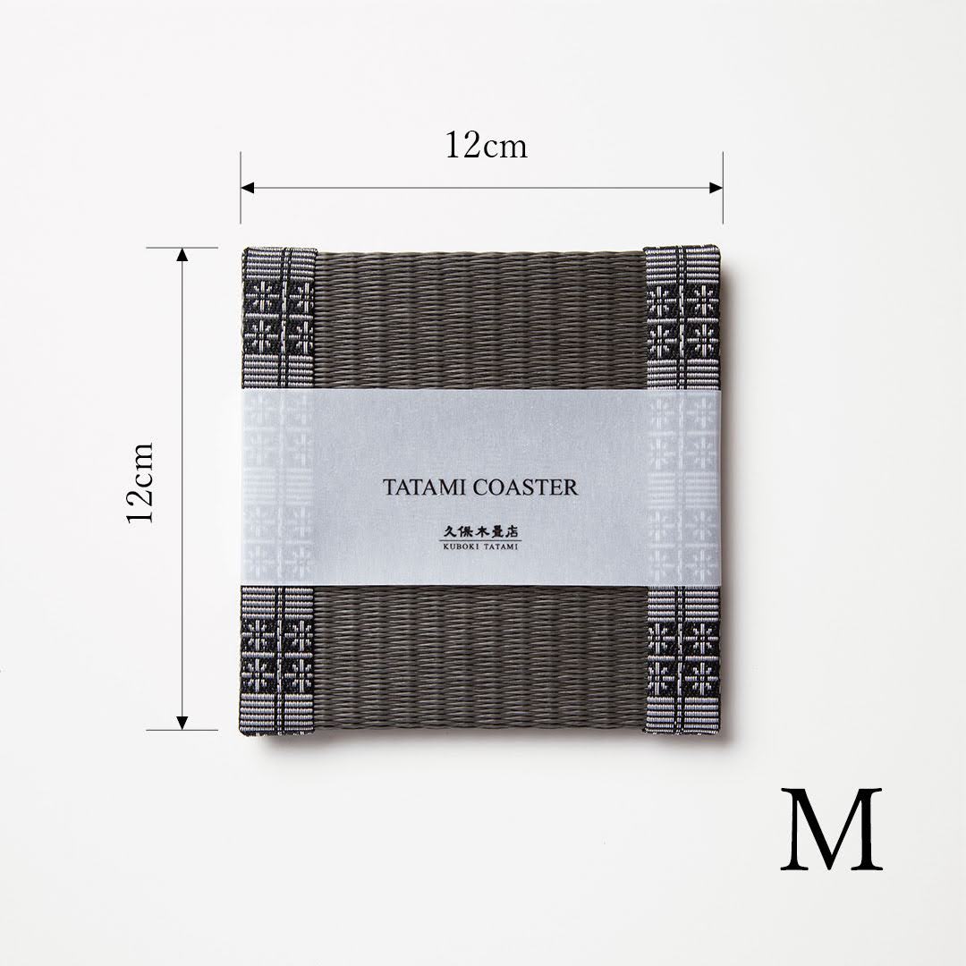 C103 - Tatami Coaster, Charcoal (Grid)