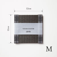 C103 - Tatami Coaster, Charcoal (Grid)