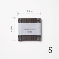 C103 - Tatami Coaster, Charcoal (Grid)