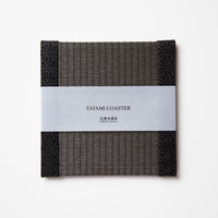 C104 - Tatami Coaster Charcoal (Hemp Leaf)