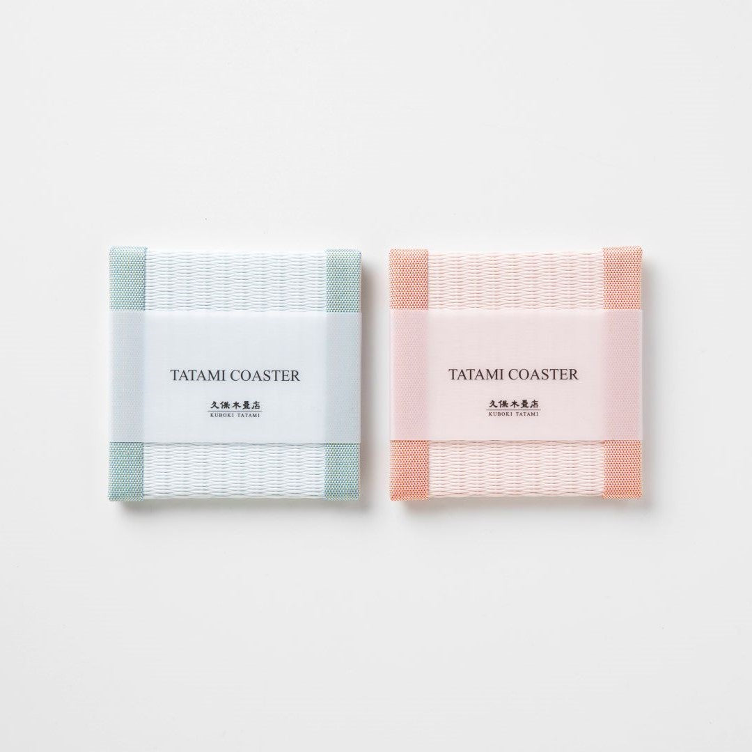 CG203 - 畳コースター2枚ギフトセット　ブルー×ピンク