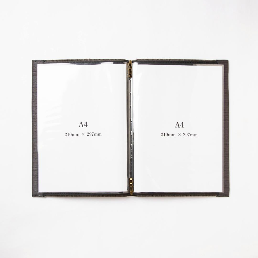 MBA4B_logo - Livre de menus Tatami (avec logo) A4 Noir