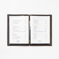 MBA5B - Livre de menus Tatami A5 Noir
