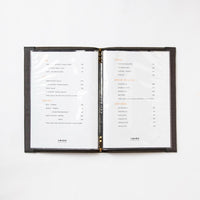MBB5B - Livre de menus Tatami B5 Noir