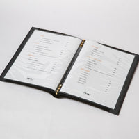 MBB5B_logo - Livre de menus Tatami (avec logo) B5 Noir