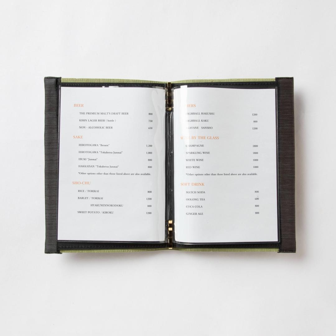 MBB5K - Livre de menus Tatami B5 Igusa "Kiwami"