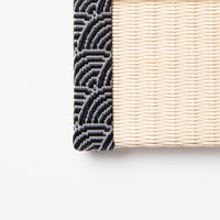 PP053 - Support pour smartphone, motif Seigaiha (noir)