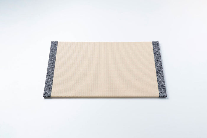 PM053 - 畳ランチョンマット 青海波（黒）