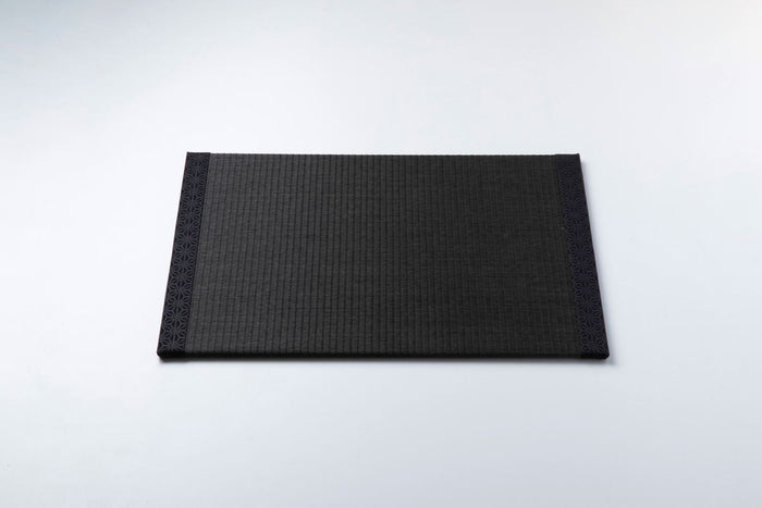 PM104 - 畳ランチョンマット ブラック（麻の葉）